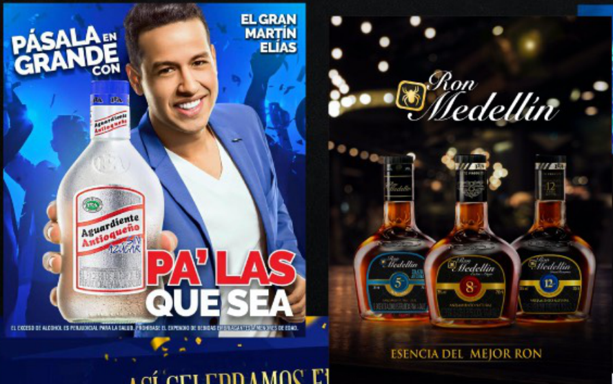 Piezas publicitarias recuperadas del archivo de Aguardiente Antioqueño