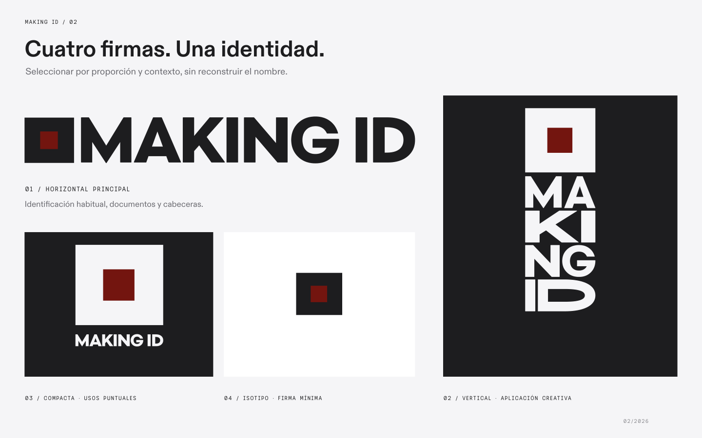 Brandbook de identidad, página 2