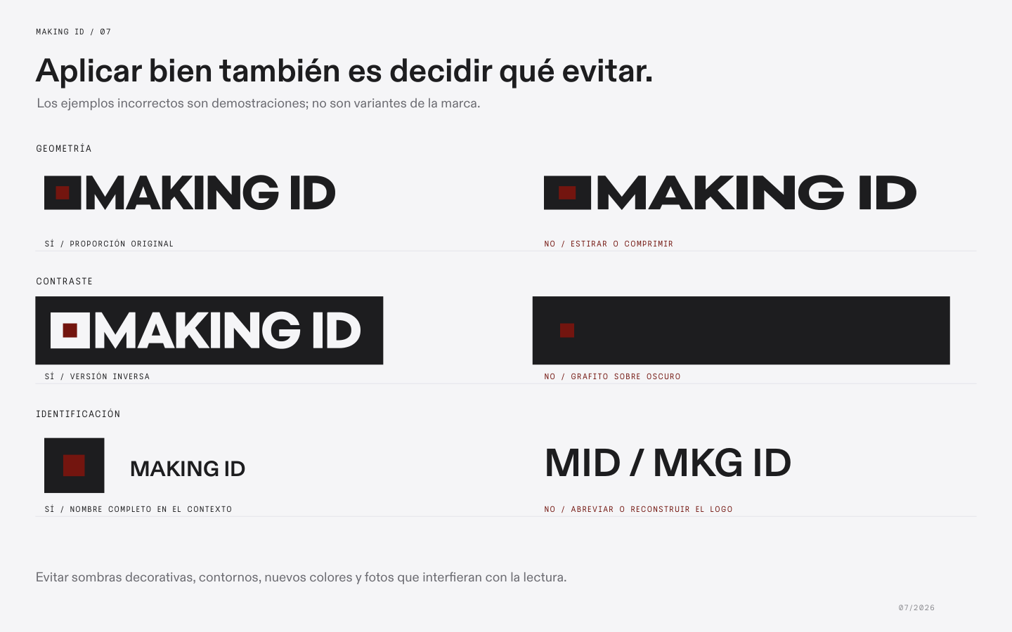 Brandbook de identidad, página 7