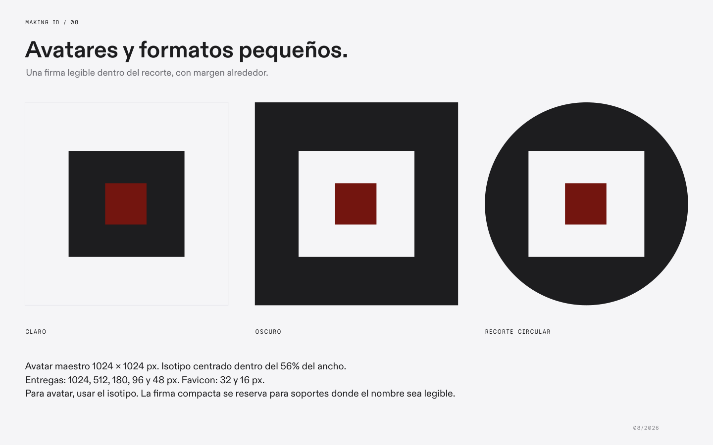 Brandbook de identidad, página 8